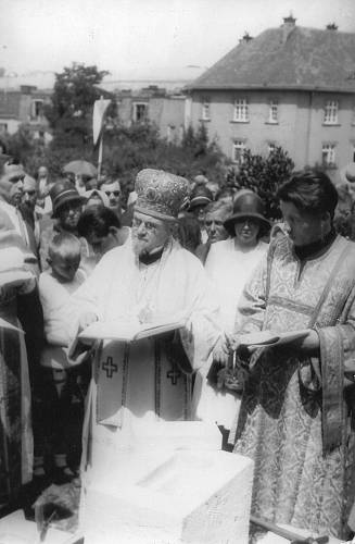 Svěcení základního kamene 6.7.1930 - vl. Gorazd
